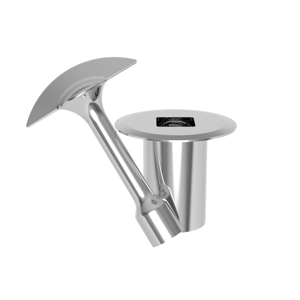 Log Lighter Key & Flange in Satin Brass (Pvd)